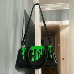 Foxblood Green Slimed Handbag Purse-New